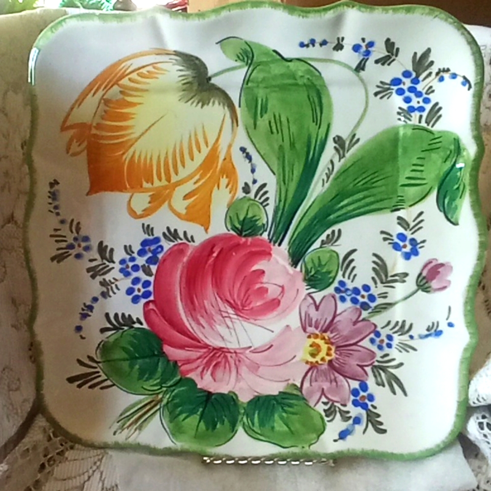 Vintage Lovely made in Italy  flower tray